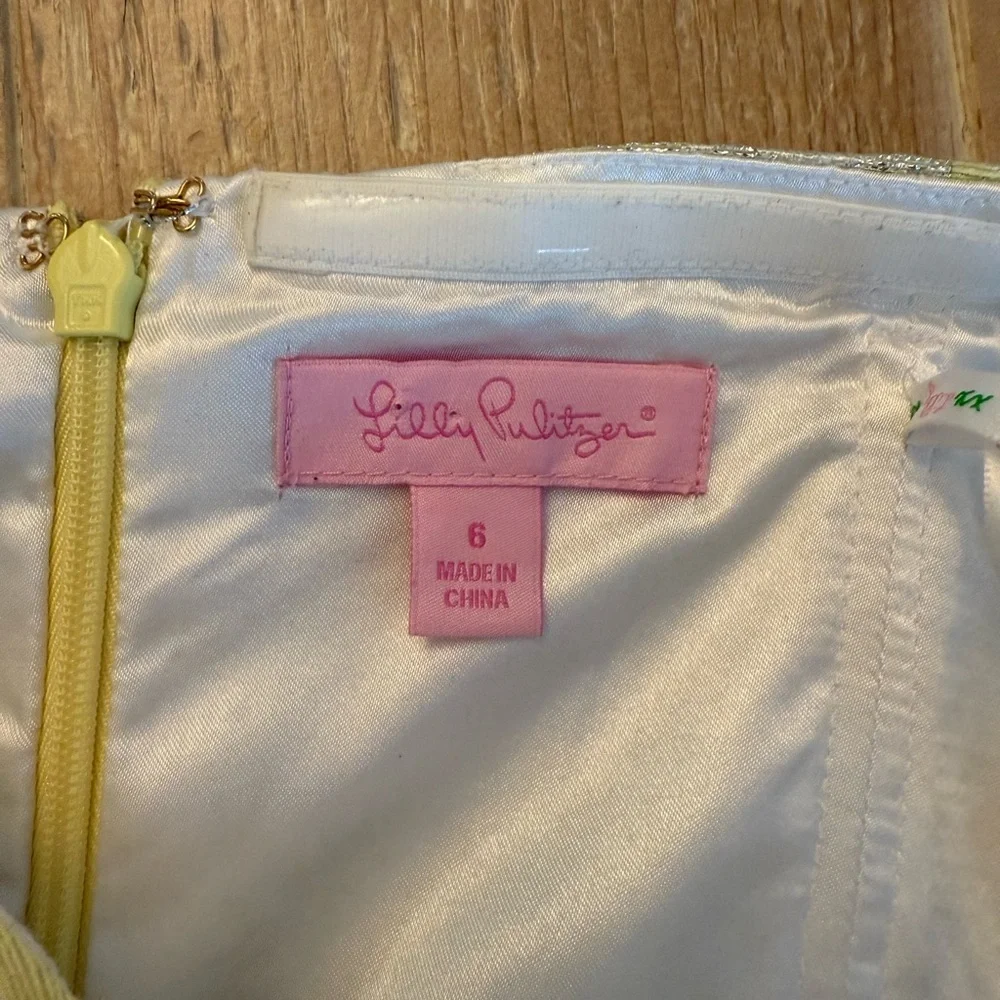 Lily Pulitzer Sherry Starfruit Wingman Strapless Dress 6 - Picture 7 of 8